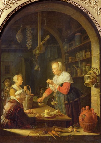 Il Droghiere del Villaggio, 1647 da Gerrit Dou